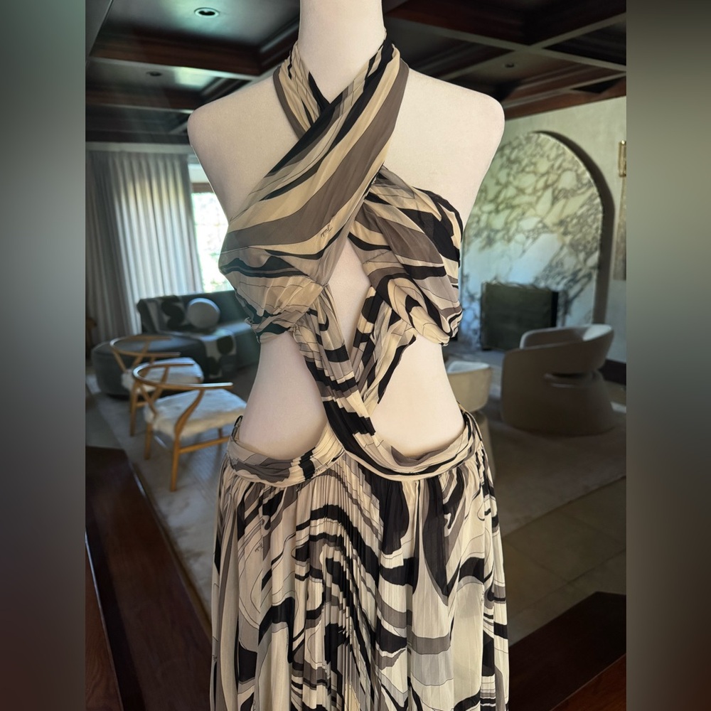 Emilio PUCCI vintage cutout dress sz 6 - Picture 2 of 5